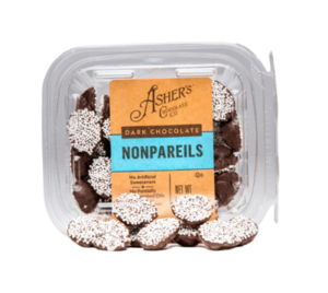 Asher's Dark Chocolate Nonpareils 5oz Fresh Pack 6ct